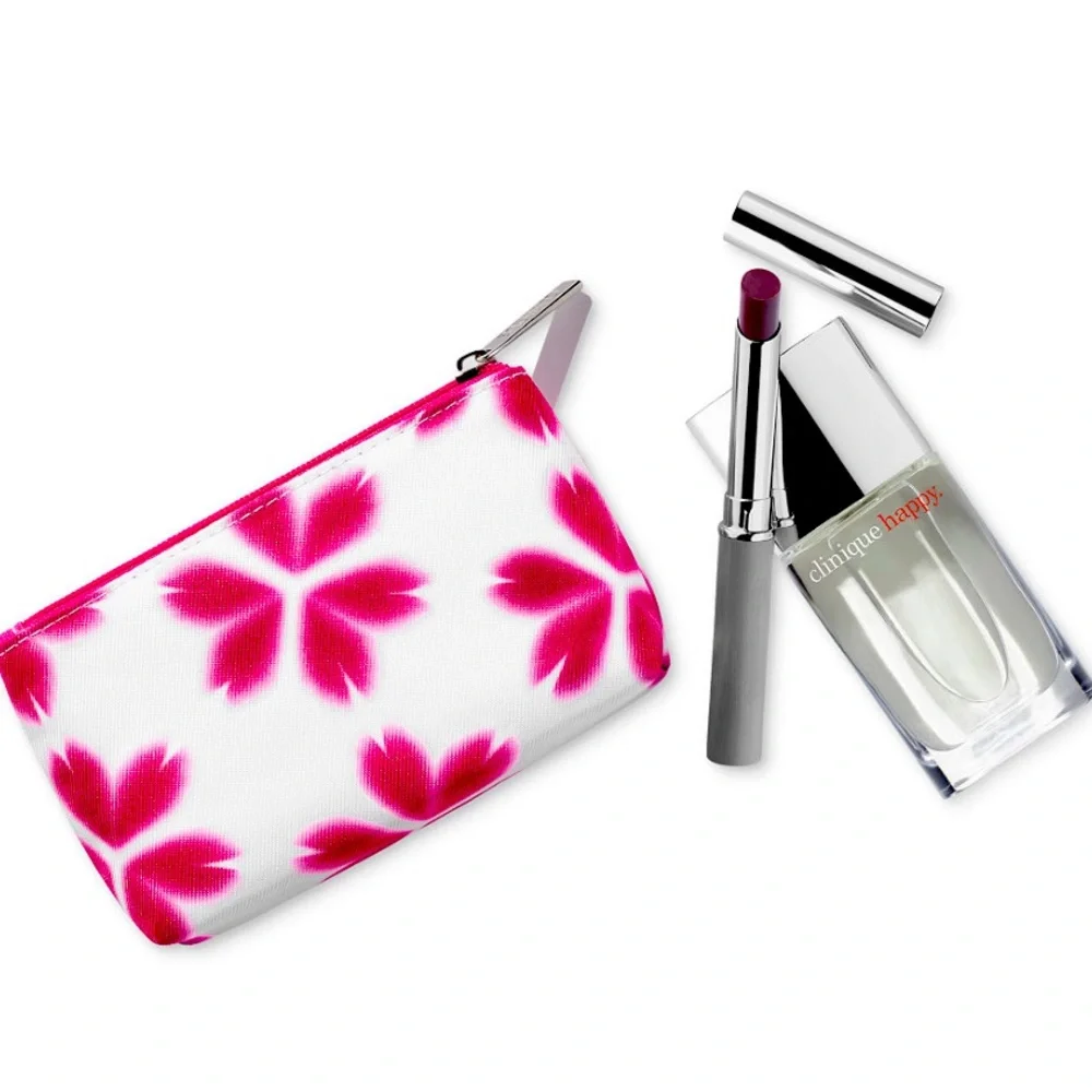Clinique Black Honey Almost Lipstick & Happy set. NIB